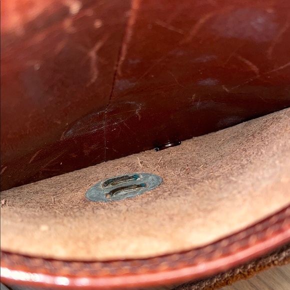 Vintage Crossbody Bag Leather Messenger  Zip Close Adjustable Strap Saddle Bag - Picture 10 of 16